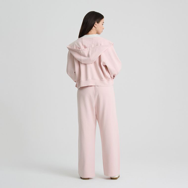 Pantaloni de trening roz cu croiala baggy NOWEAR