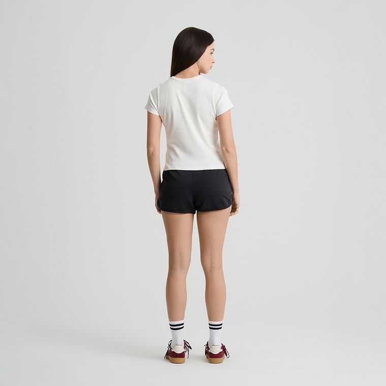Pantaloni scurti negri cu talie joasa NOWEAR