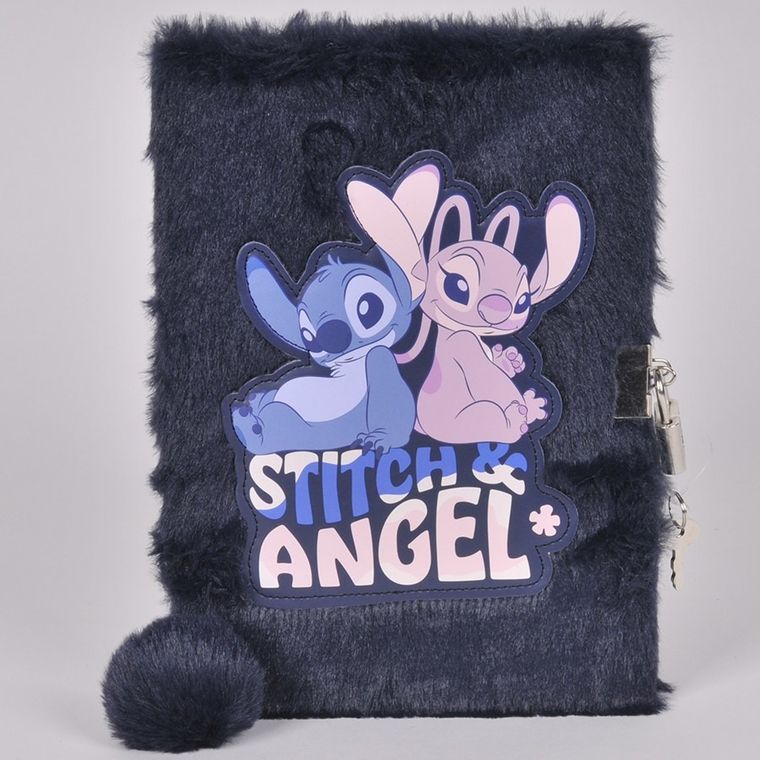 Paso, Lilo si Stitch, jurnal cu lacatel de plus, A5, 96 foi, cu linie, Stitch & Angel