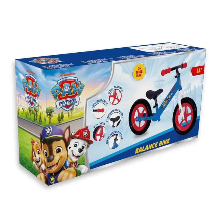 Paw Patrol, bicicleta fara pedale, din metal