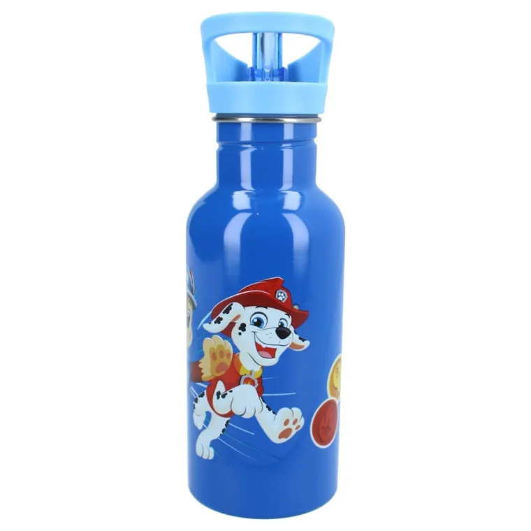 Paw Patrol, Take A Sip, sticla da apa cu pai, albastru, 500 ml