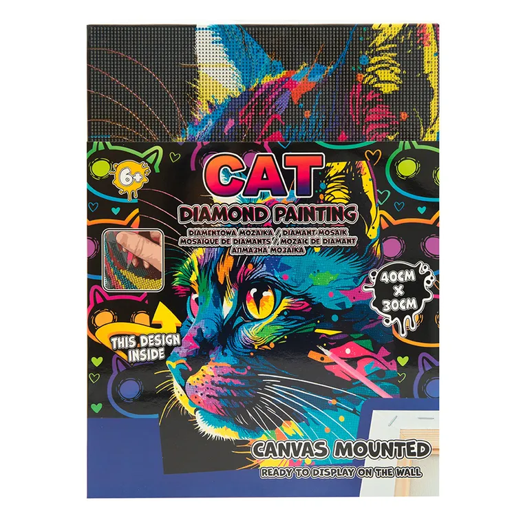Pisica, mozaic de diamante, set creativ