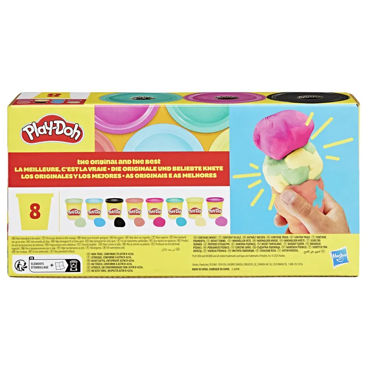 Play-Doh, Culori vii, 8 tuburi, set creativ