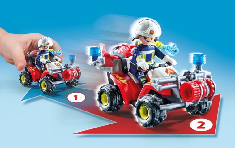 Playmobil, Action Heroes, Echipaj de pompieri in actiune, 71825