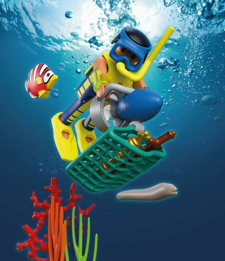 Playmobil, City Action, Scafandru al politiei cu comoara, 72078