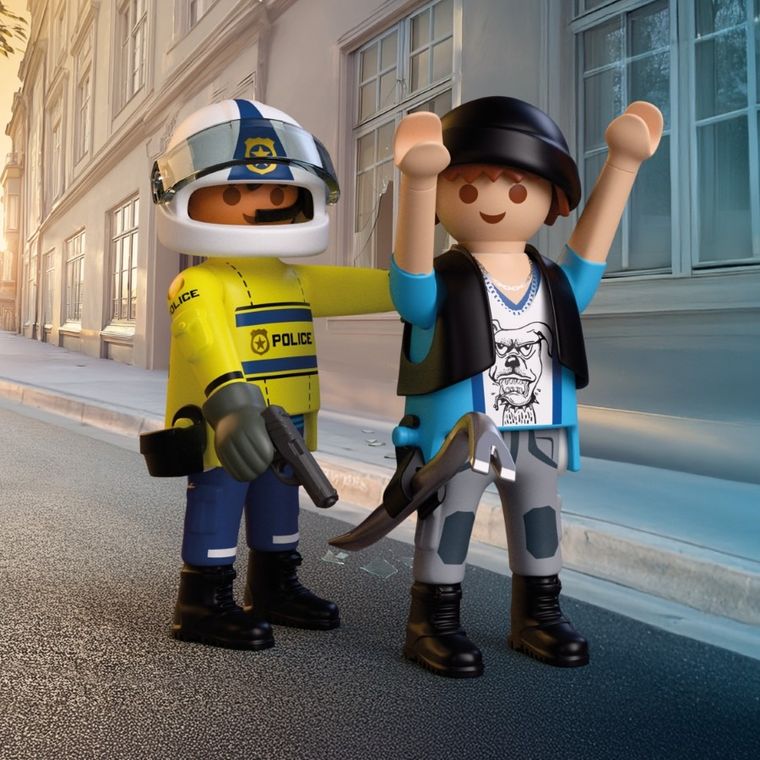 Playmobil, City Action, Urmarire cu motocicleta, 72079