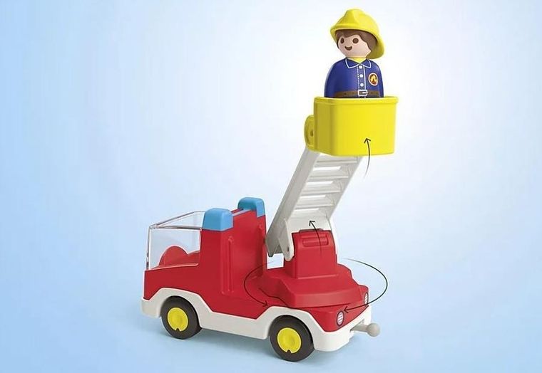 Playmobil, Junior, Camion de pompieri cu scara, 71683