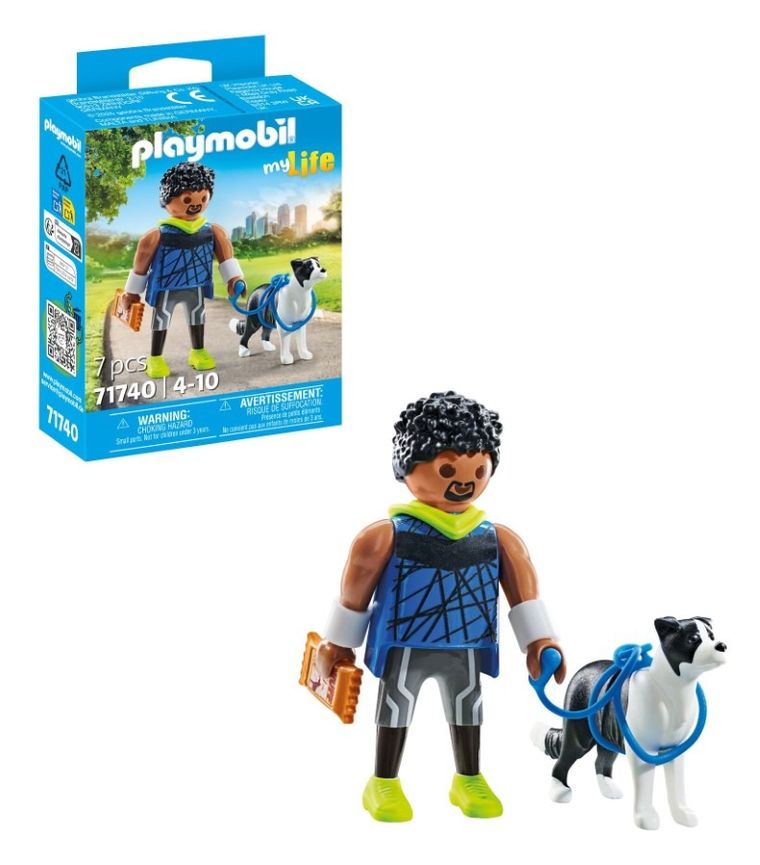 Playmobil, My Life, Alergator cu catel Border Collie, 71740