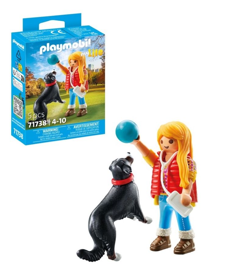 Playmobil, My Life, Fata cu caine ciobanesc, 71738
