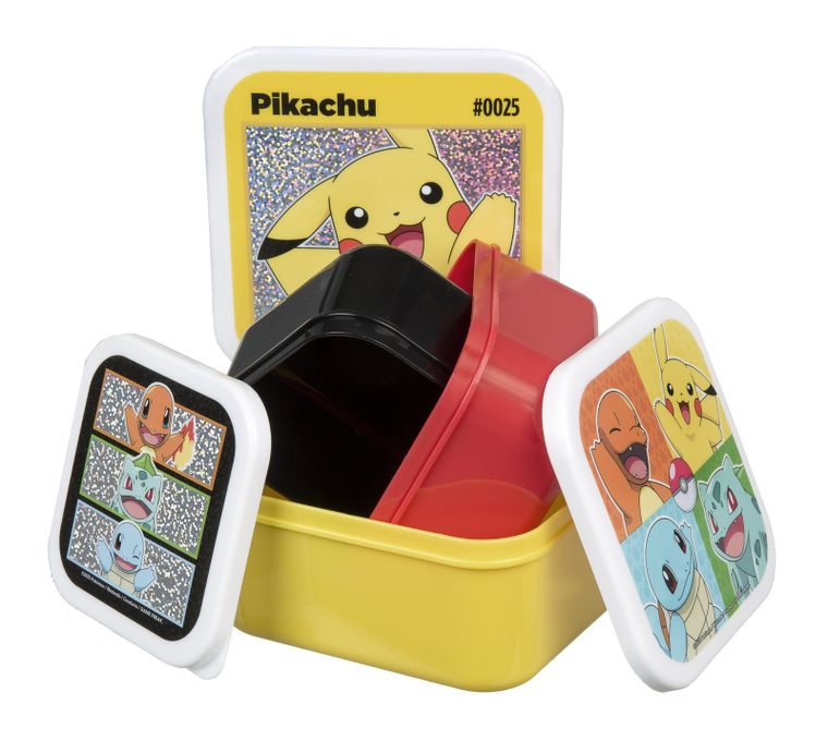 Pokemon, set cutie pentru pranz, 3 buc.