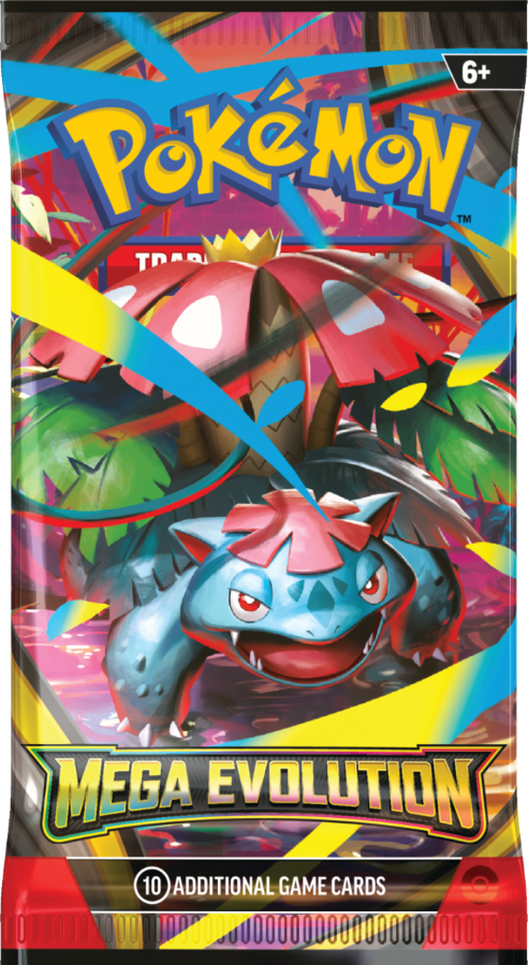 Pokemon TCG: Mega Evolution, Booster, joc de carti, add-on, 1 buc.