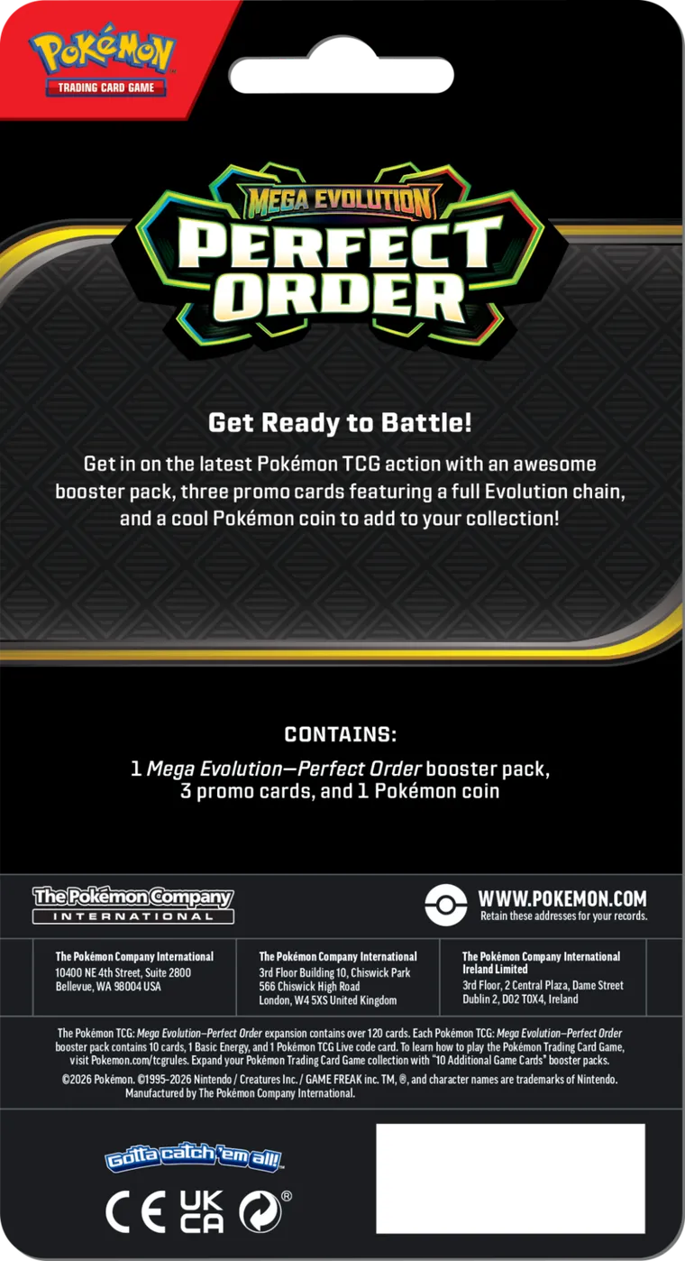 Pokemon TCG: Mega Evolution, Perfect Order, Premium Checklane Blister, joc de carti