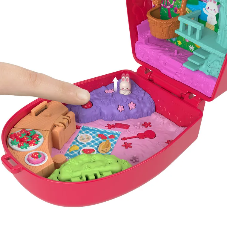 Polly Pocket, Bunny Picnic, set compact cu papusa si accesorii