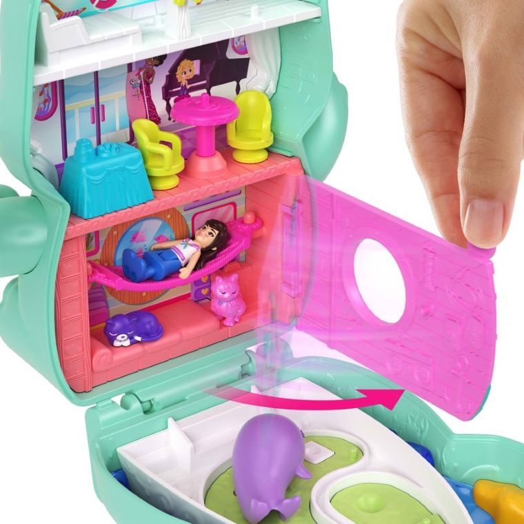 Polly Pocket, Cat, set de joaca cu mini papusa si accesorii