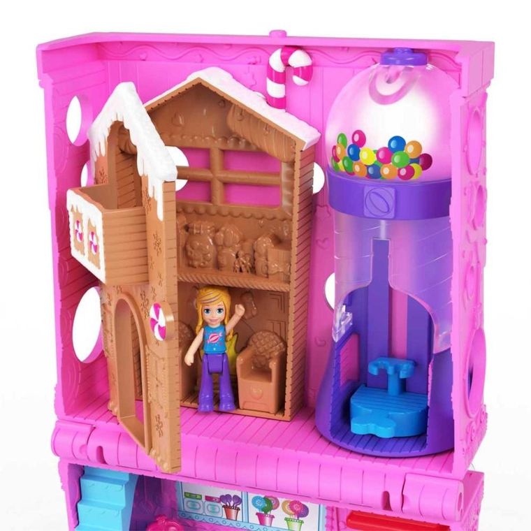 Polly Pocket, Pollyville, Sweet Store, set de joaca cu 2 papusi si accesorii