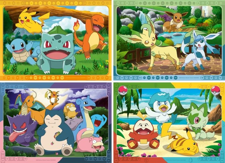 Ravensburger, Pokemon, puzzle, 4-100 piese