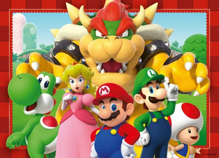 Ravensburger, Super Mario, puzzle, 4-100 piese