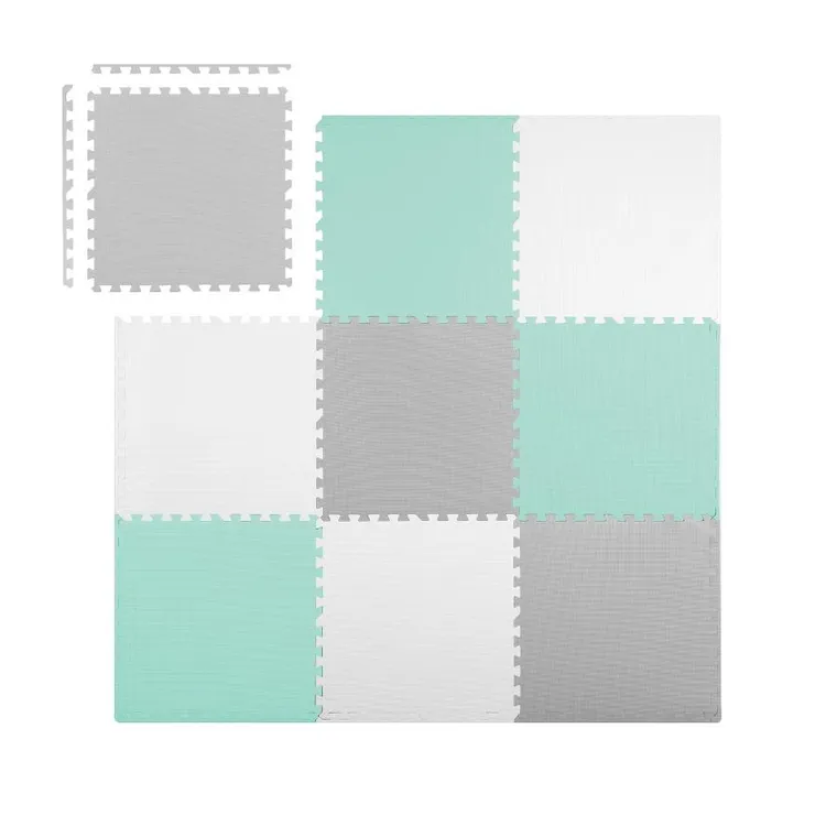 Ricokids, Covoras din spuma tip, puzzle, 180-180 cm, 9 buc.