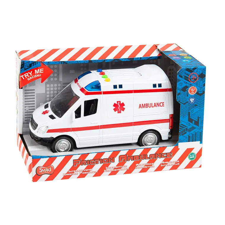 Smiki, Ambulanta, vehicul cu lumini si sunete, 1:16