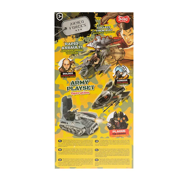 Smiki, Armed Forces, avion militar cu soldat Condor, vehicul cu figurina