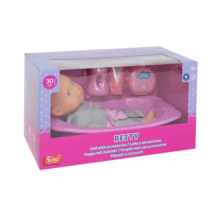 Smiki, Betty, papusa bebelus cu accesorii, 30 cm