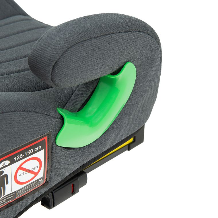 Smiki, Booster iSize, inaltator auto, isofix, gri, 125-150 cm