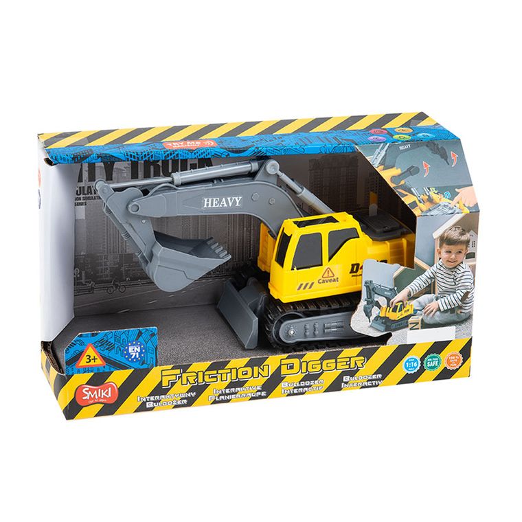 Smiki, Buldozer, vehicul cu lumini si sunete, 1:16