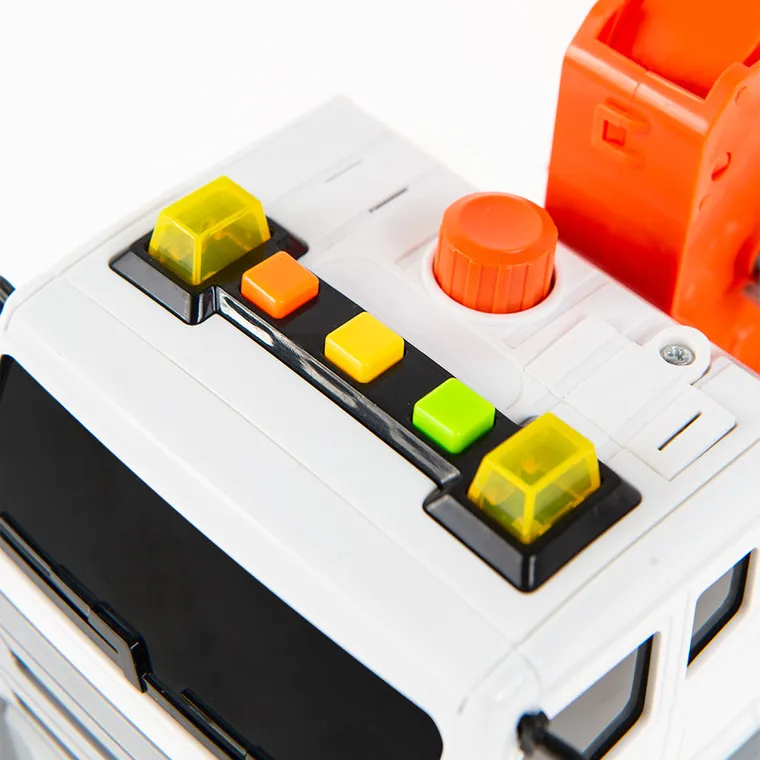 Smiki, Camion de tractare, vehicul, cu lumini si sunete, portocaliu, 1:12