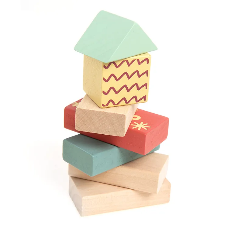 Smiki, cuburi de lemn, 100 buc.