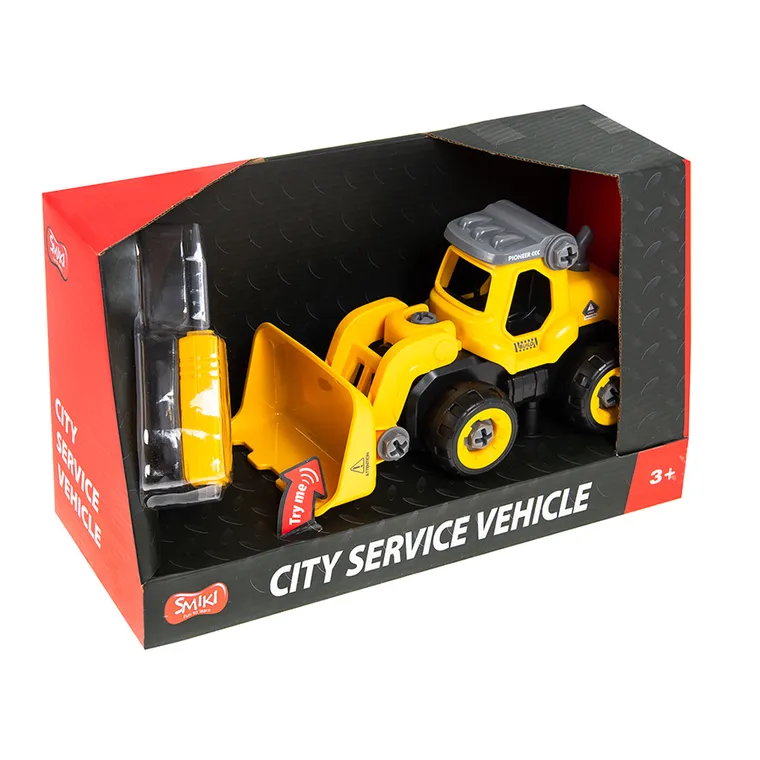 Smiki, excavator cu sunete si surubelnita, vehicul