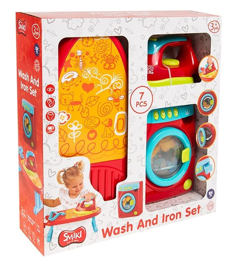 Smiki, Gospodina casei, masina de spalat, fier de calcat, masa de calcat, set cu accesorii
