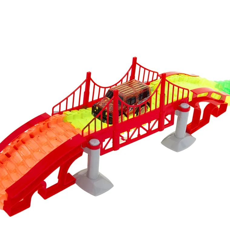 Smiki, Magic Tracks, circuit auto flexibil cu masinute, 138 elemente