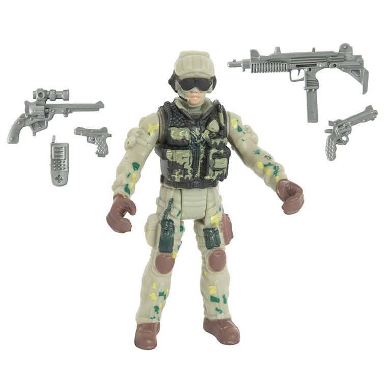 Smiki, Military base, soldat cu barca, figurina cu accesorii