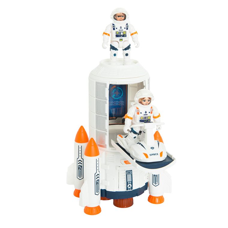 Smiki, nava spatiala cu aburi, set cu figurine