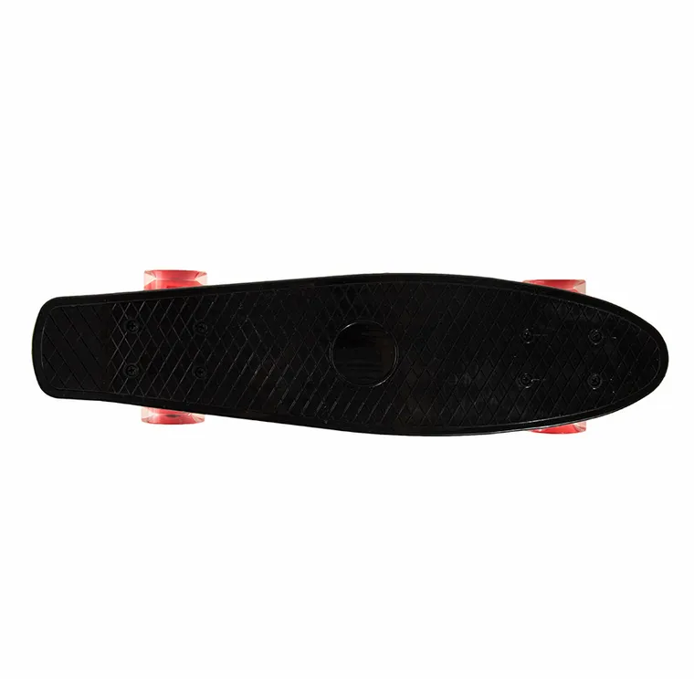 Smiki, placa skateboard tip fish cu roti LED, negru