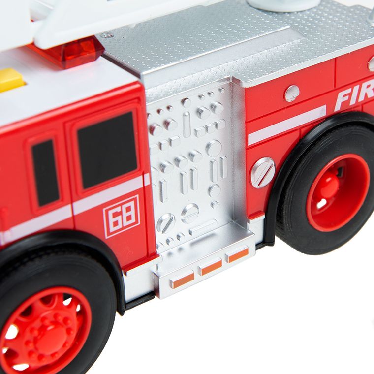 Smiki, Pompieri, vehicul cu lumini si sunete, 18 cm