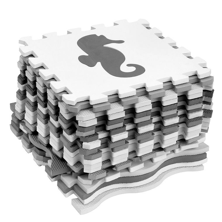 Smiki, saltea din spuma, alb-gri