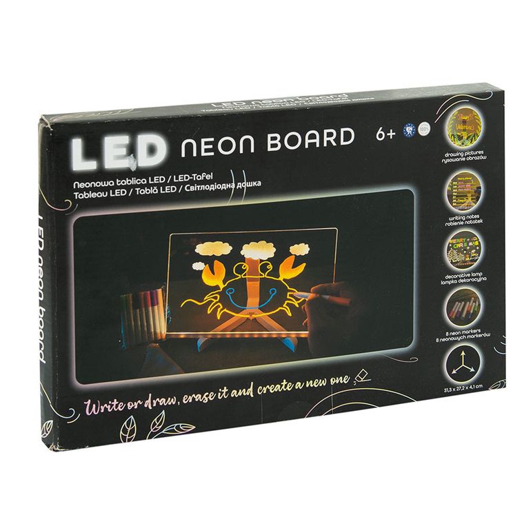 Smiki, tabla de desen cu leduri neon
