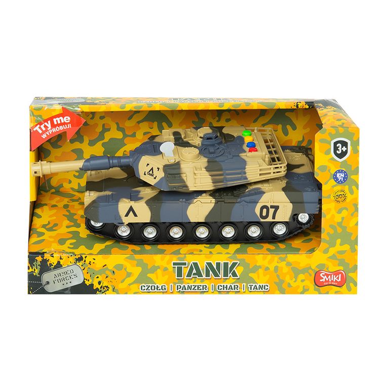 Smiki, Tank, vehicul cu lumini si sunete, 25 cm