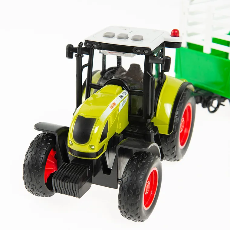Smiki, Tractor cu remorca, vehicul, verde, 1:16