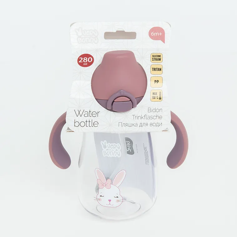 Smiki, Very Bunny, sticla anti-varsare, iepuras, roz, 280 ml