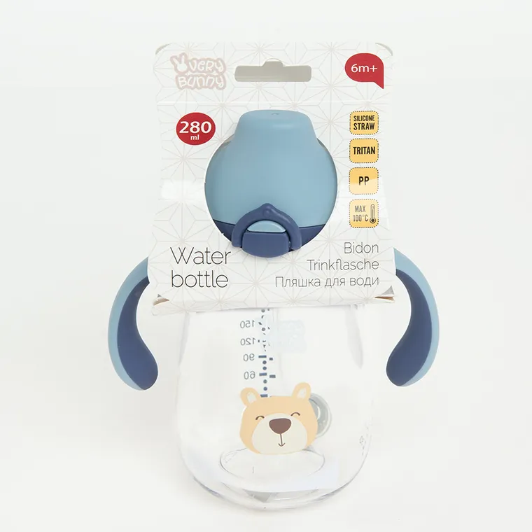 Smiki, Very Bunny, sticla anti-varsare, ursulet, albastru, 280 ml