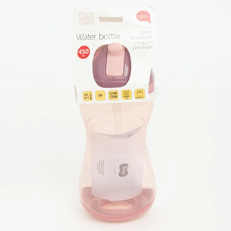 Smiki, Very Bunny, sticla cu pai, 450 ml, roz
