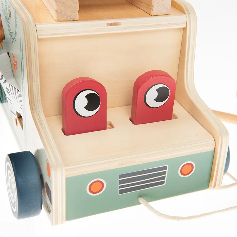 Smiki, Zookabee, Camion, xilofon si piese de potrivit, jucarie din lemn