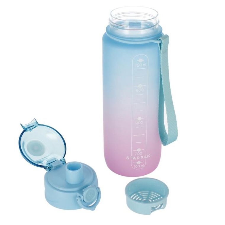 Starpak, sticla de apa, albastru roz, 750 ml
