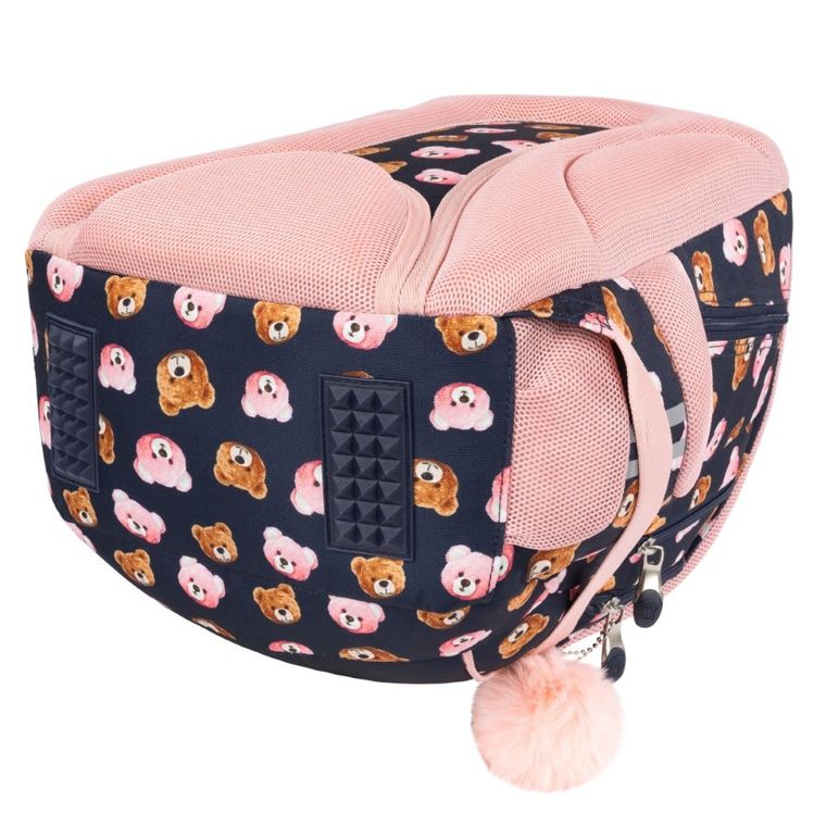 St.Right, rucsac pentru scoala, cu 3 compartimente, Teddy Bear