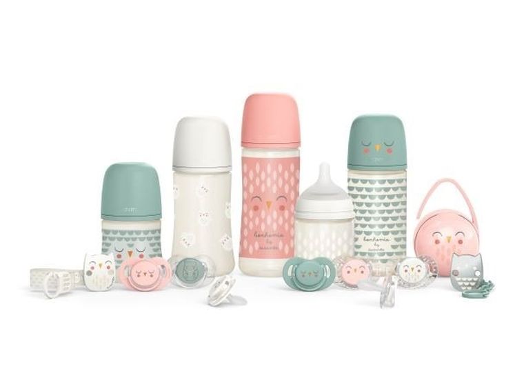 Suavinex, Bonhomia, SX Pro, biberon 150 ml, tetina fiziologica cu debit lent, Bufnita bej