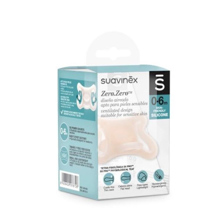 Suavinex, SX Pro, Zero Zero, suzeta fiziologica din 100% silicon, 0-6 m