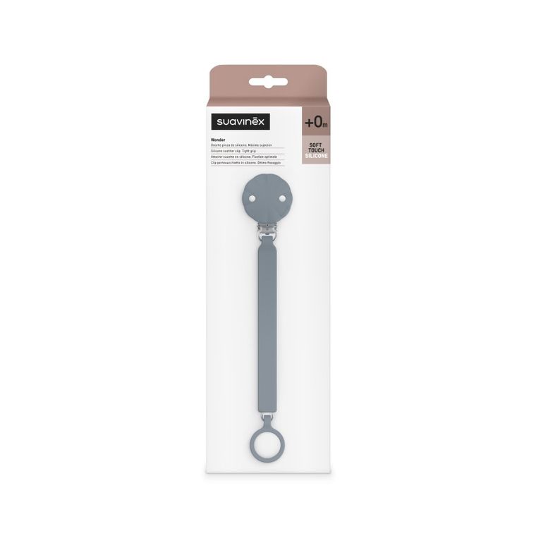 Suvainex, Wonder, clema pentru suzeta, din silicon, albastru marin