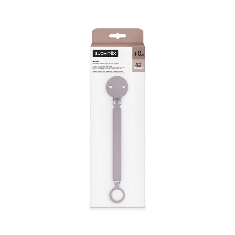 Suvainex, Wonder, clema pentru suzeta, din silicon, lavanda
